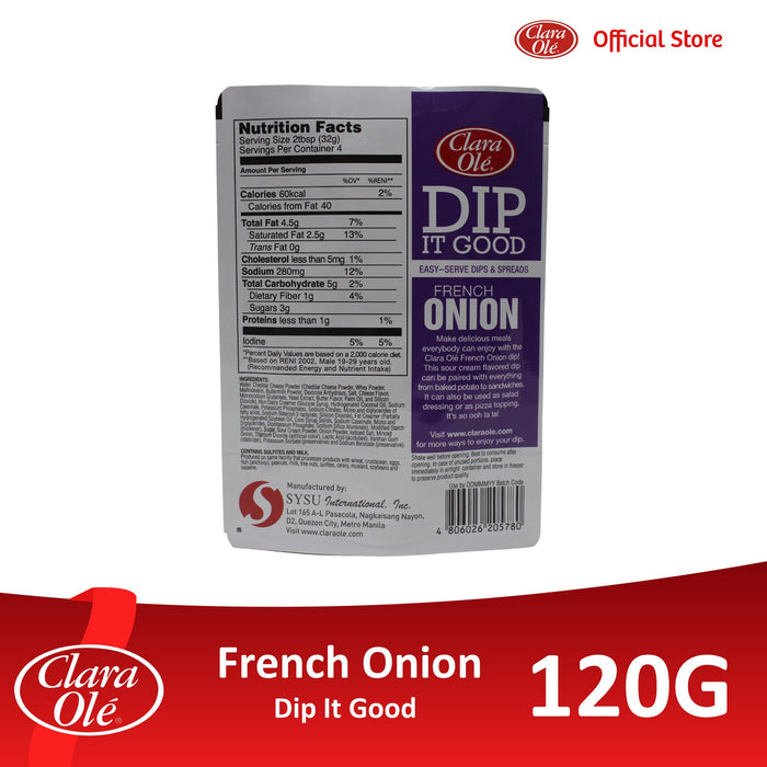 Clara Olé Dip It Good - French Onion 120g