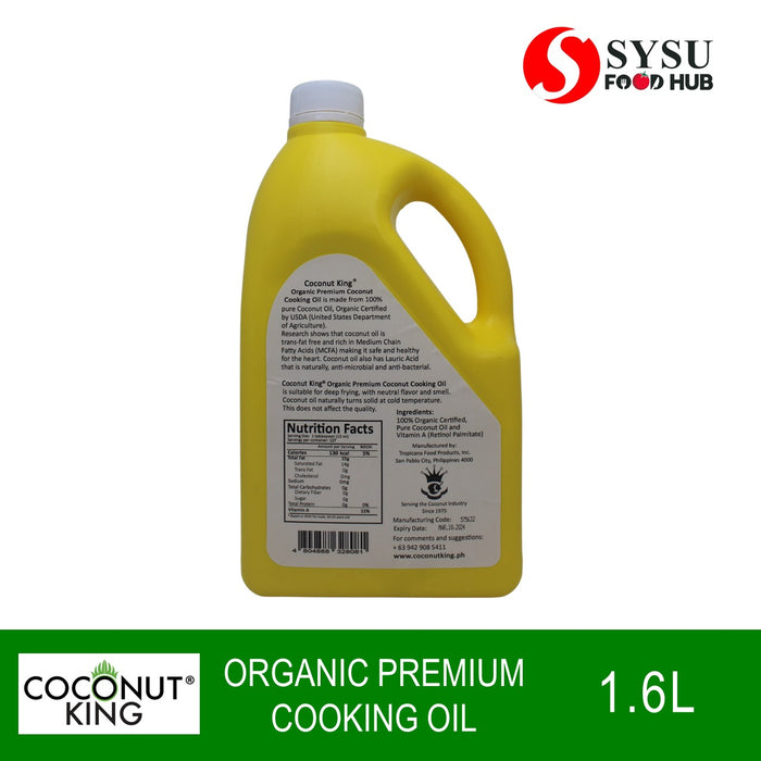 Coconut King Organic Premium Coconut Cooking Oil 1.6L