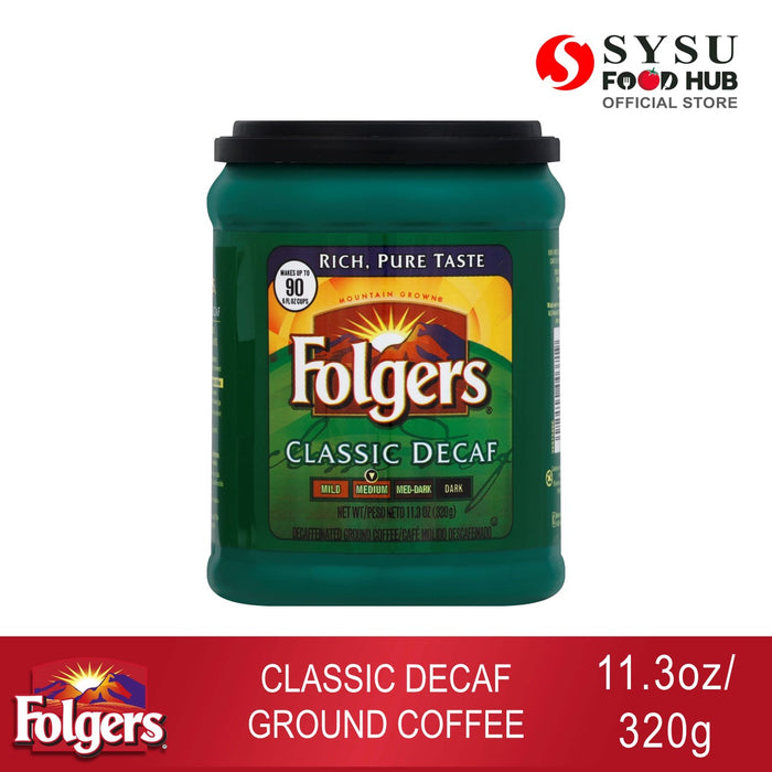 Folgers Classic Decaf Ground Coffee 11.3oz (320g)