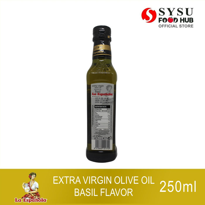 La Española Extra Virgin Olive Oil Basil Flavor 250ml