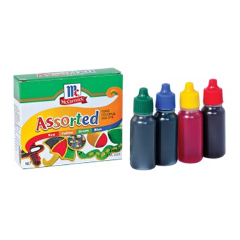 McCormick Assorted 4-vial Food Color 4x8ml