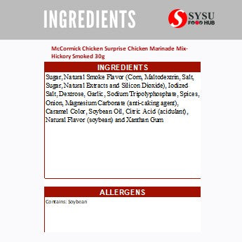 McCormick Chicken Surprise Chicken Marinade Mix- Hickory Smoked 30g