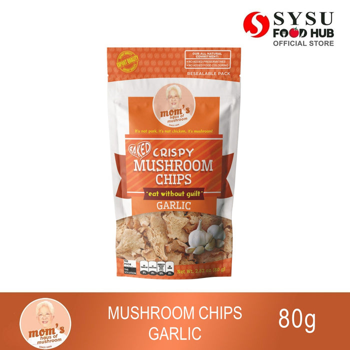 Mom's Haus of Mushroom Crispy Mushroom Chips Garlic Flavor 80g
