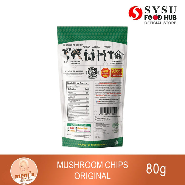 Mom's Haus of Mushroom Crispy Mushroom Chips Original Flavor 80g