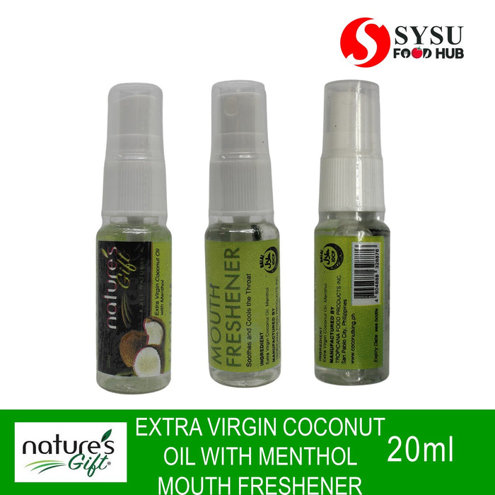 Nature's Gift Extra Virgin Coconut Oil with Menthol Mouth Freshener 20ml