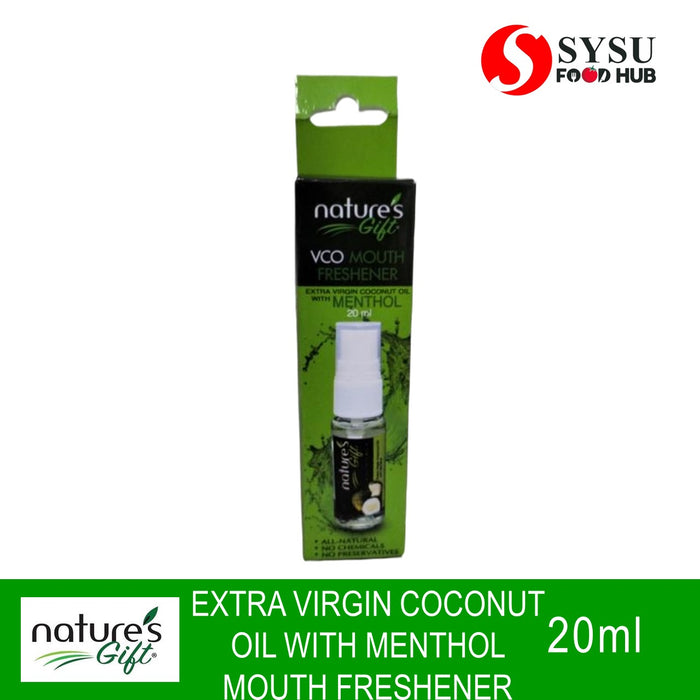 Nature's Gift Extra Virgin Coconut Oil with Menthol Mouth Freshener 20ml
