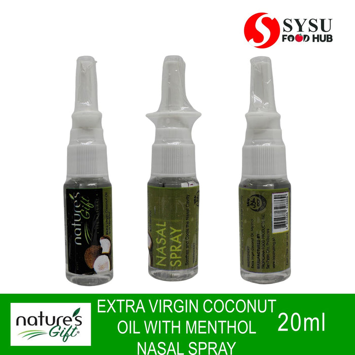 Nature's Gift Extra Virgin Coconut Oil with Menthol Nasal Spray 20ml