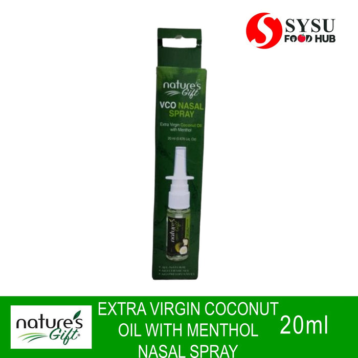Nature's Gift Extra Virgin Coconut Oil with Menthol Nasal Spray 20ml