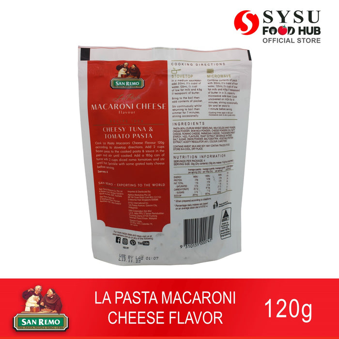 San Remo La Pasta Macaroni Cheese Flavour 120g