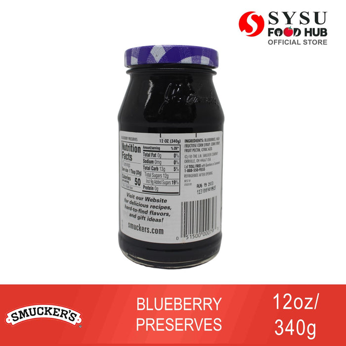 Smucker’s Blueberry Preserves 12oz (340g)