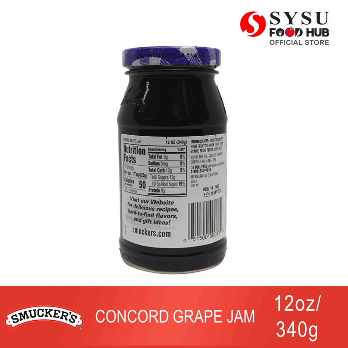 Smucker's Concord Grape Jam 12oz (340g)