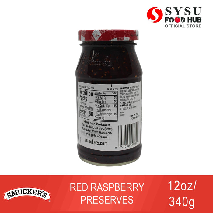 Smucker’s Red Raspberry Preserves 12oz (340g)
