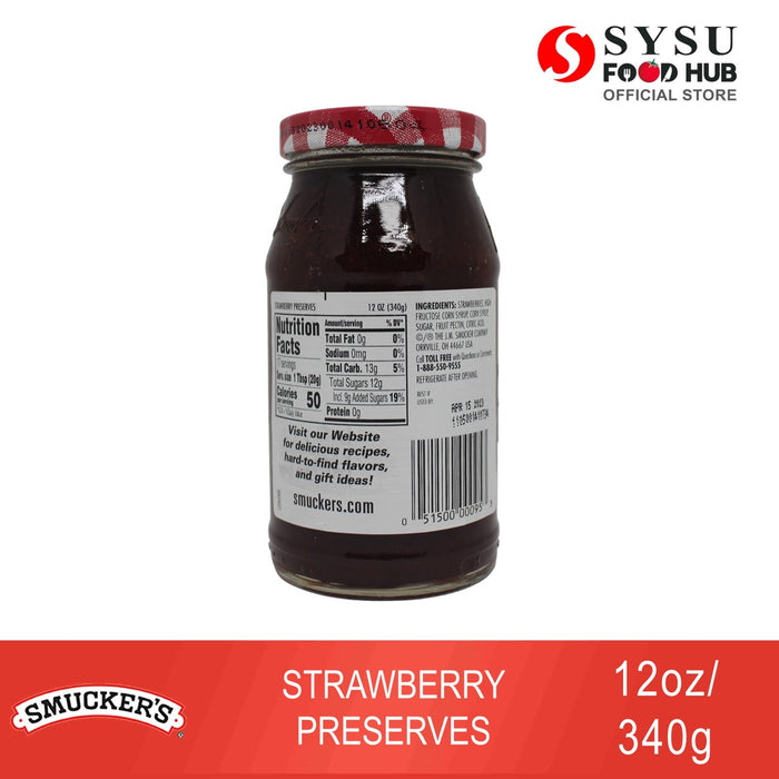 Smucker's Strawberry Preserves 12oz (340g)