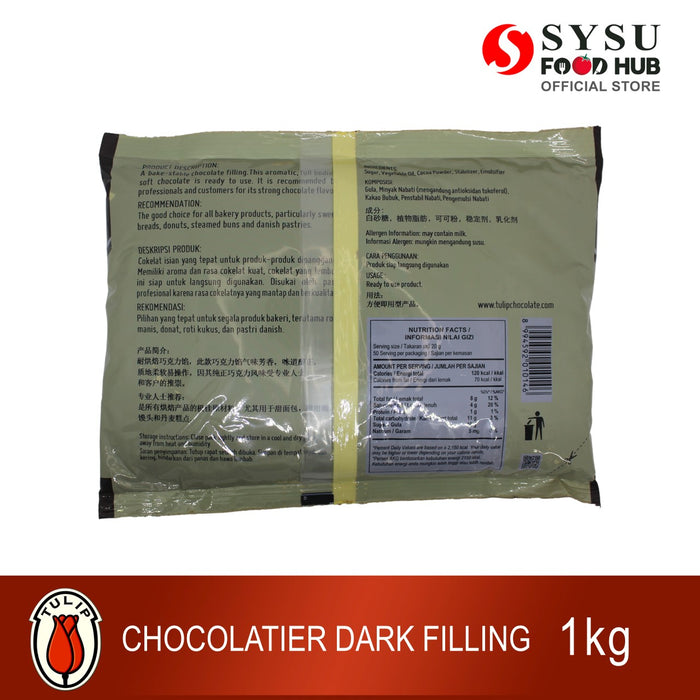 Tulip Chocolatier Dark Filling 1kg