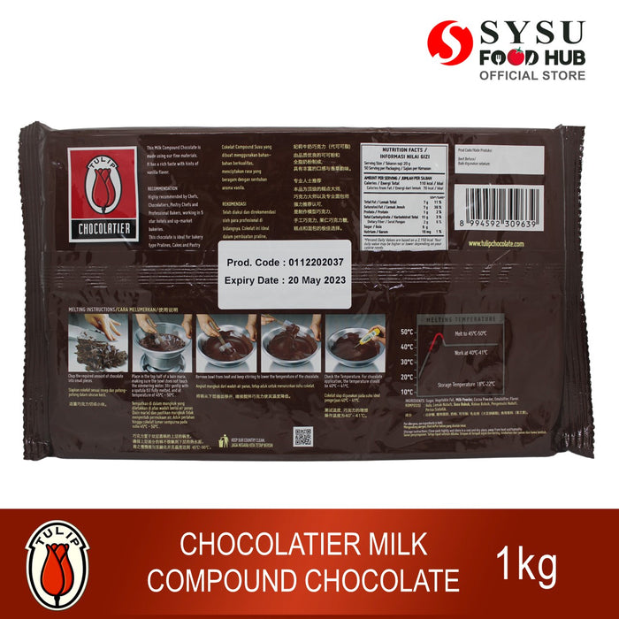 Tulip Chocolatier Milk Compound Chocolate 1kg
